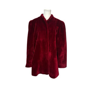 Vintage Sasson Borgazia Red Deep red faux fur jacket